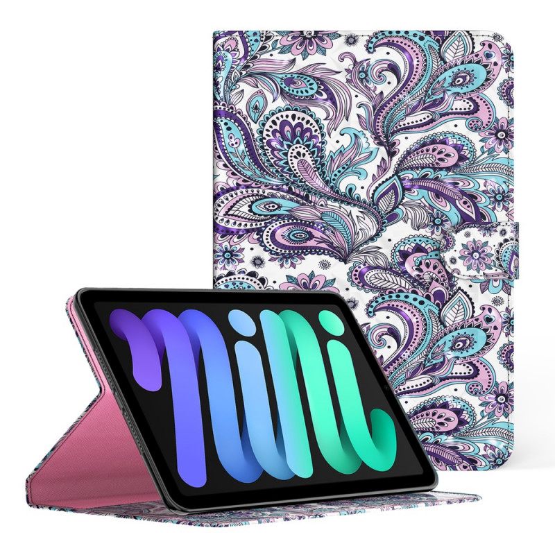 Kotelot iPad Mini 6 (2021) Light Spot Paisley Kuvio