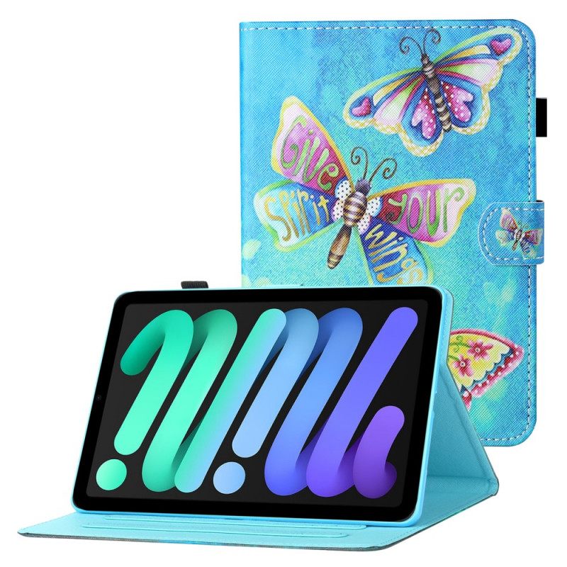 Kotelot iPad Mini 6 (2021) Moniväriset Perhoset