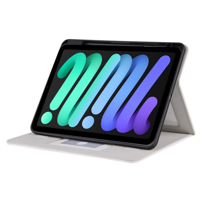 Kotelot iPad Mini 6 (2021) Tikattu Keinonahka Hihnalla