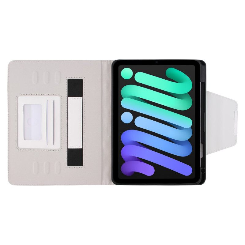 Kotelot iPad Mini 6 (2021) Tikattu Keinonahka Hihnalla