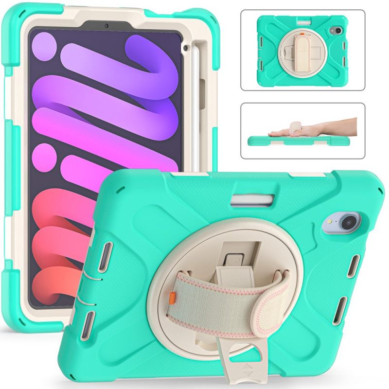 Kuori iPad Mini 6 (2021) Hands-free-pidike Ja Hihna