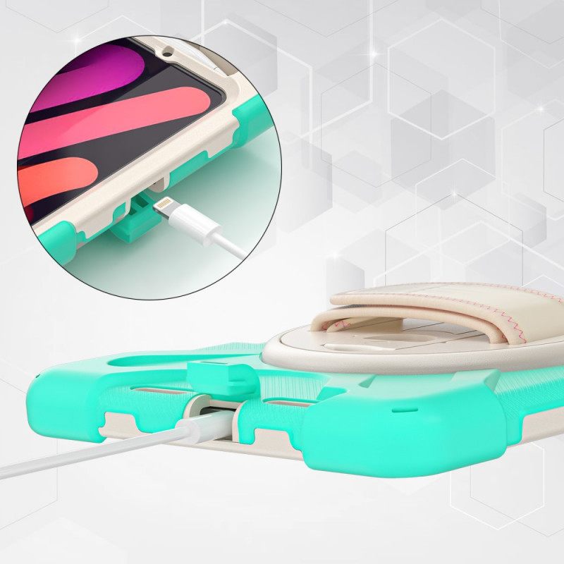 Kuori iPad Mini 6 (2021) Hands-free-pidike Ja Hihna