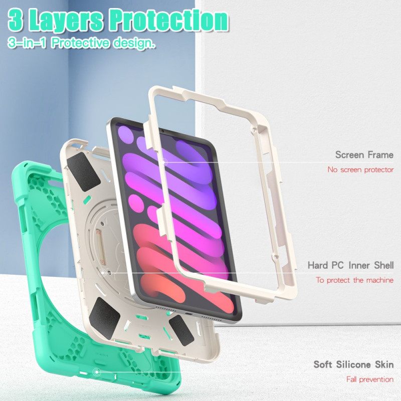 Kuori iPad Mini 6 (2021) Hands-free-pidike Ja Hihna