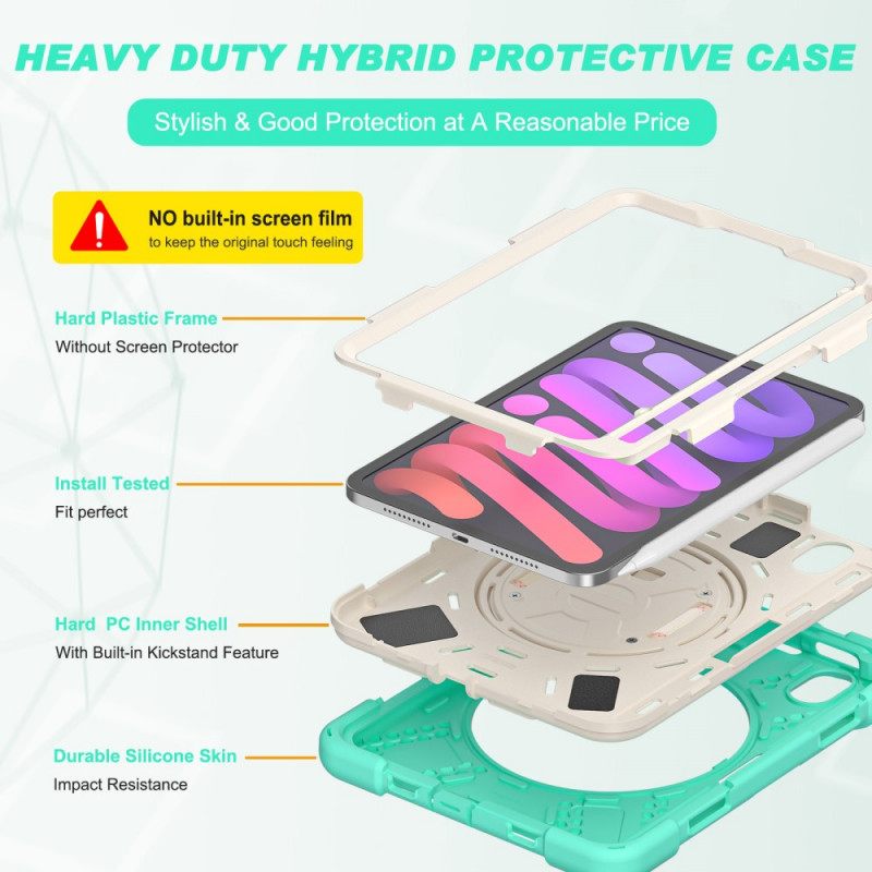 Kuori iPad Mini 6 (2021) Hands-free-pidike Ja Hihna