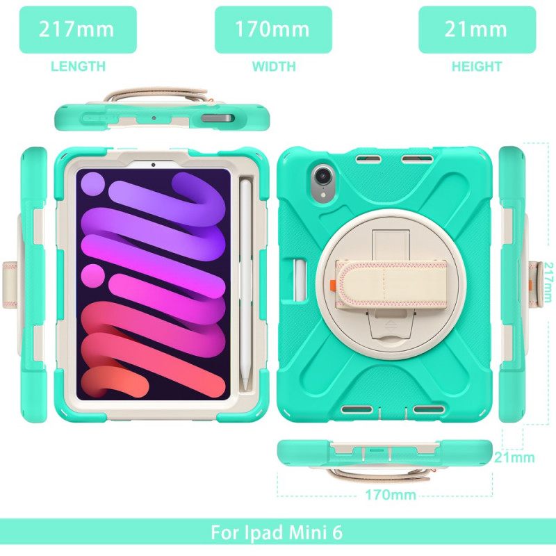 Kuori iPad Mini 6 (2021) Hands-free-pidike Ja Hihna
