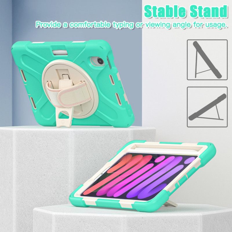 Kuori iPad Mini 6 (2021) Hands-free-pidike Ja Hihna