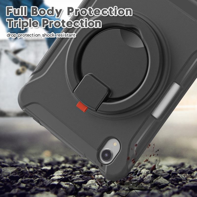 Kuori iPad Mini 6 (2021) Ultra Resistant Pyörivä Rengastuki