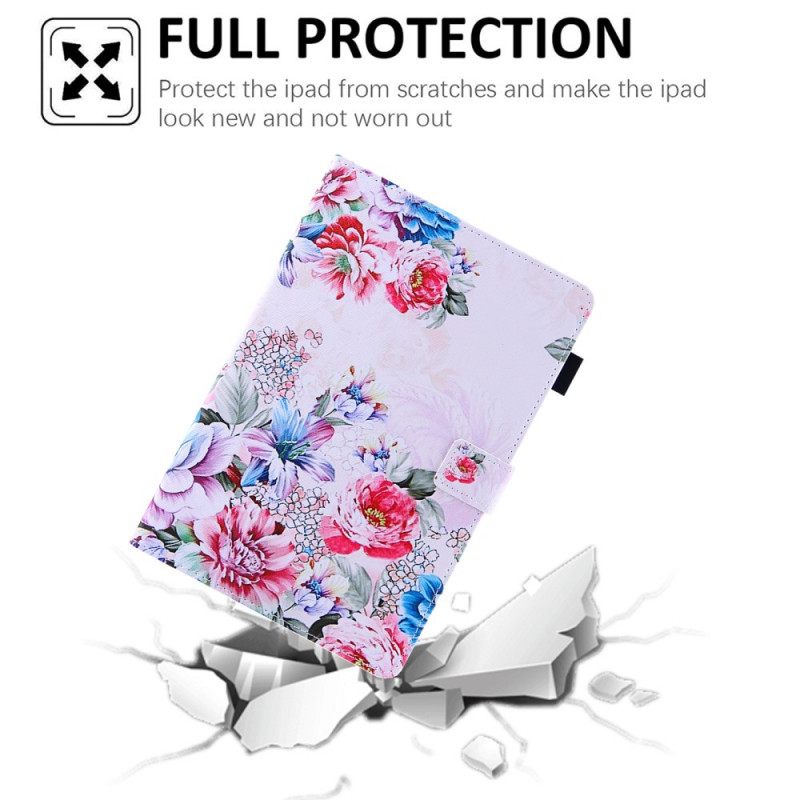 Nahkakotelo iPad Mini 6 (2021) Design Flowers