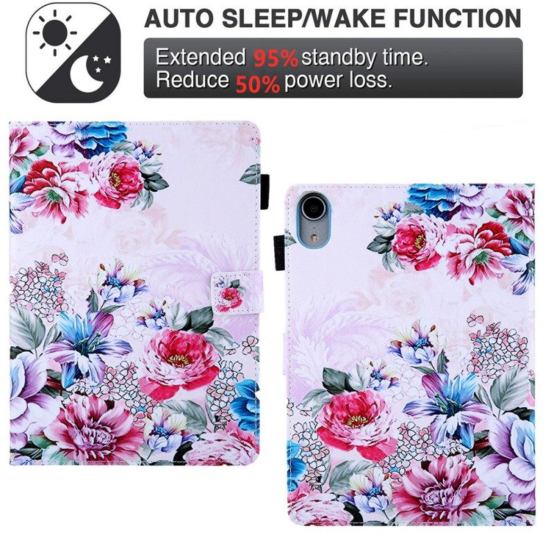 Nahkakotelo iPad Mini 6 (2021) Design Flowers