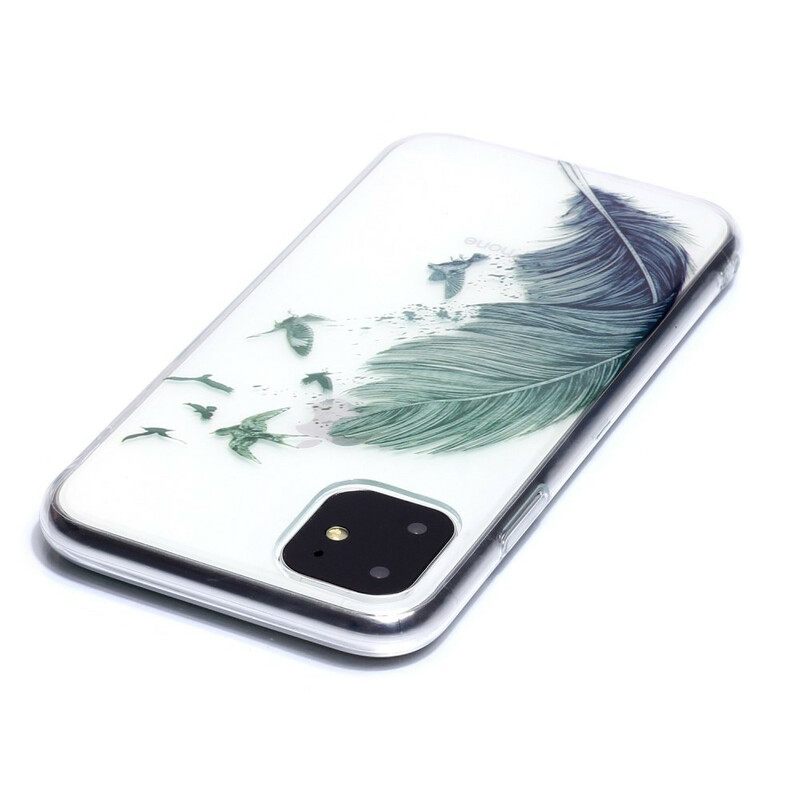 Case iPhone 11 Läpinäkyvä Värillinen Sulka