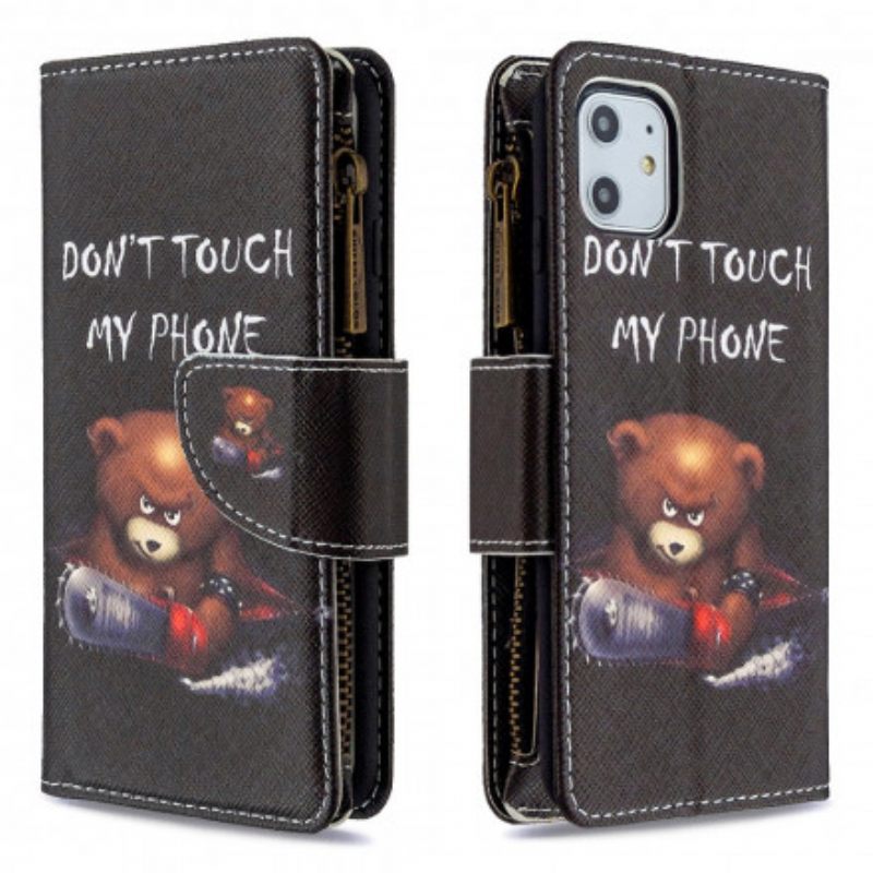 Kotelot iPhone 11 Vetoketjullinen Pussikarhu
