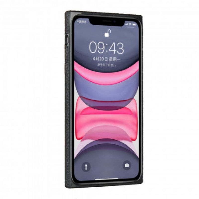 Kuori iPhone 11 Aito Litchin Nahka Hihnalla