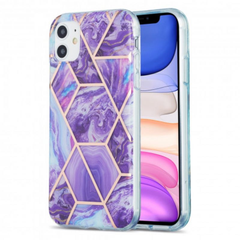 Kuori iPhone 11 Flashy Geometric Marble