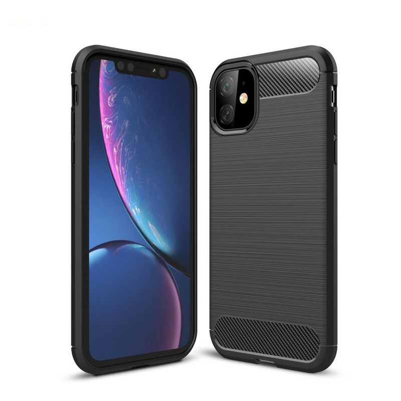Kuori iPhone 11 Harjattu Hiilikuitu
