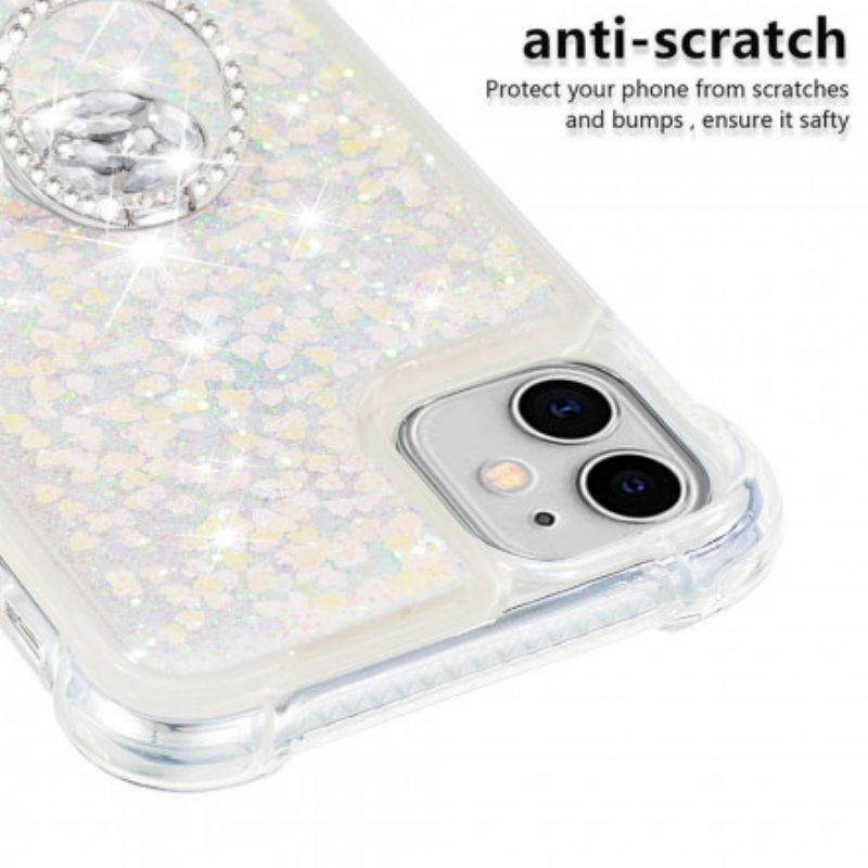 Kuori iPhone 11 Paljetteja Rengasta Tukevalla Timantilla