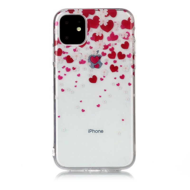Kuori iPhone 11 Rain Of Hearts