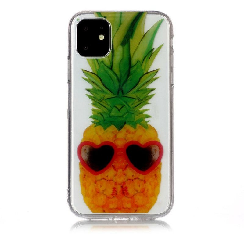 Kuori iPhone 11 Transparent Incognito Ananas