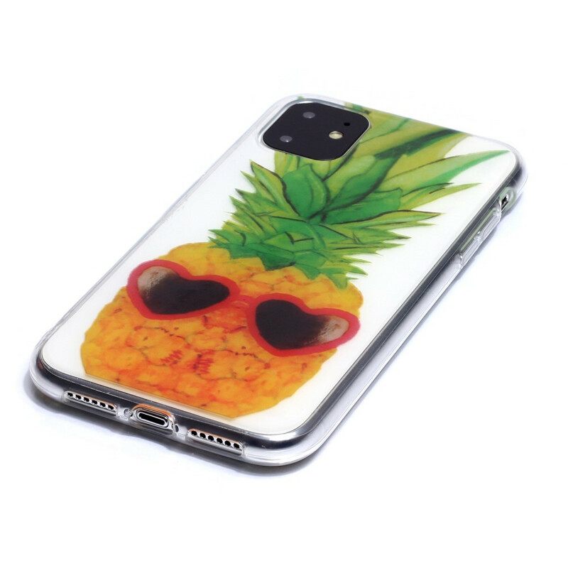 Kuori iPhone 11 Transparent Incognito Ananas