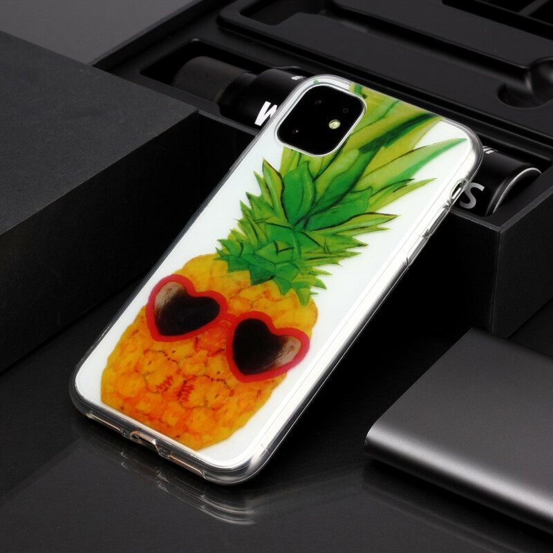 Kuori iPhone 11 Transparent Incognito Ananas