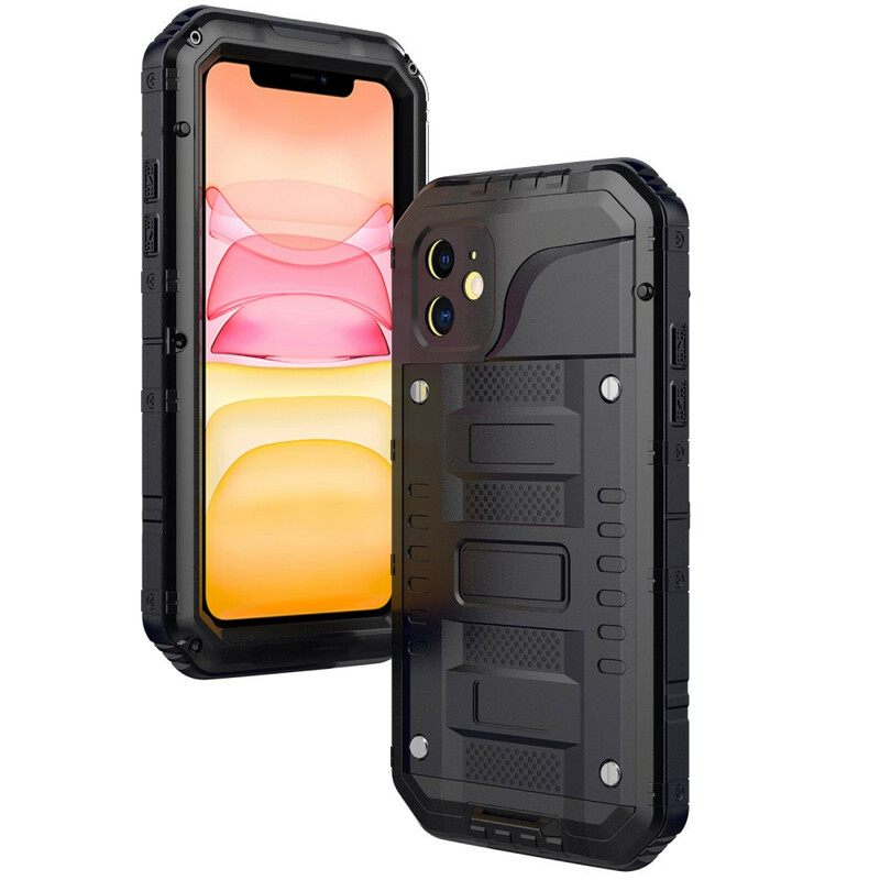 Kuori iPhone 11 Vedenpitävä Karkaistu Lasi Ja Metalli