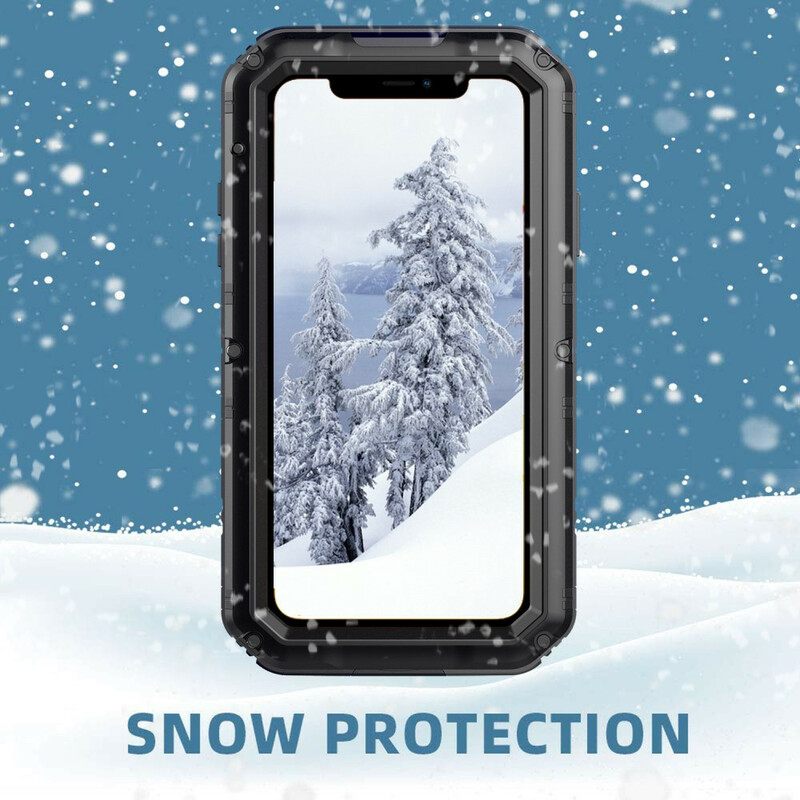 Kuori iPhone 11 Vedenpitävä Karkaistu Lasi Ja Metalli