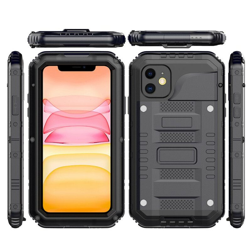 Kuori iPhone 11 Vedenpitävä Karkaistu Lasi Ja Metalli