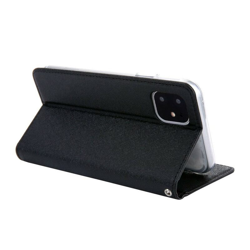 Puhelinkuoret iPhone 11 Kotelot Flip Silk Texture Leather Effect