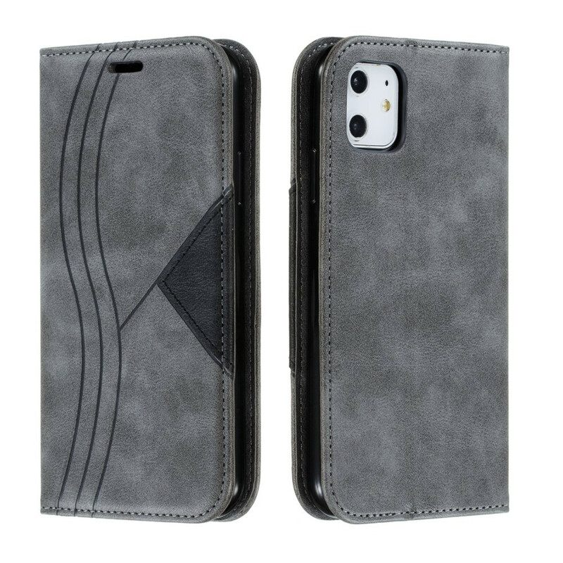 Puhelinkuoret iPhone 11 Kotelot Flip Wave Nahkatyyli