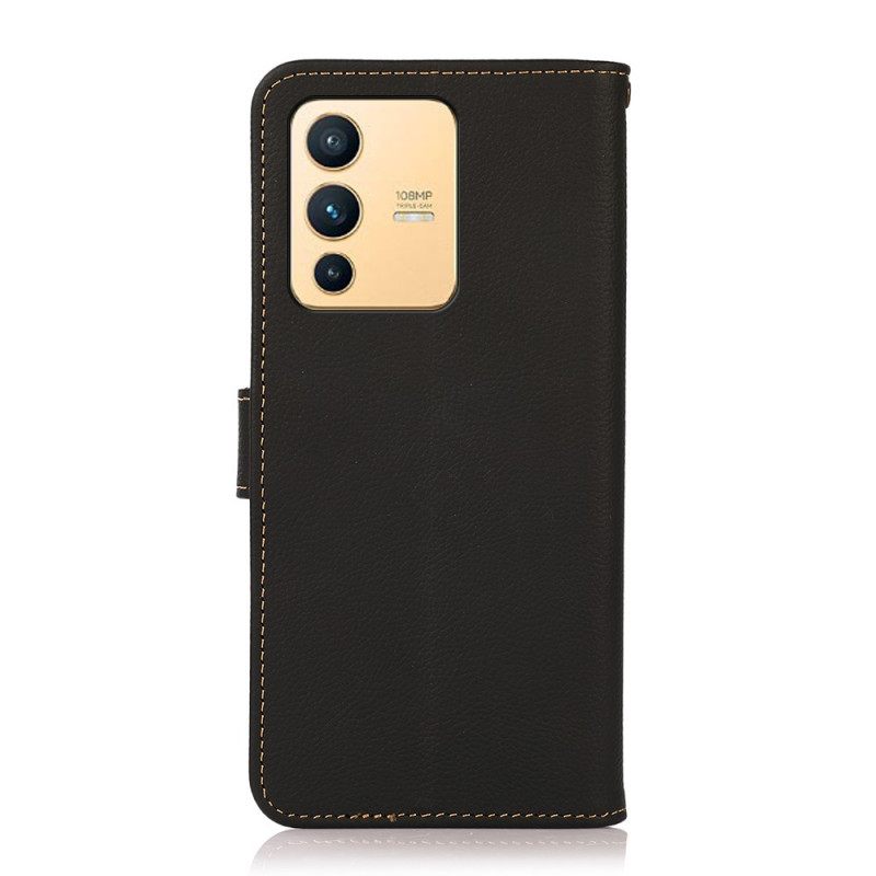 Flip Case Vivo V23 5G Aito Nahka Khazneh Rfid