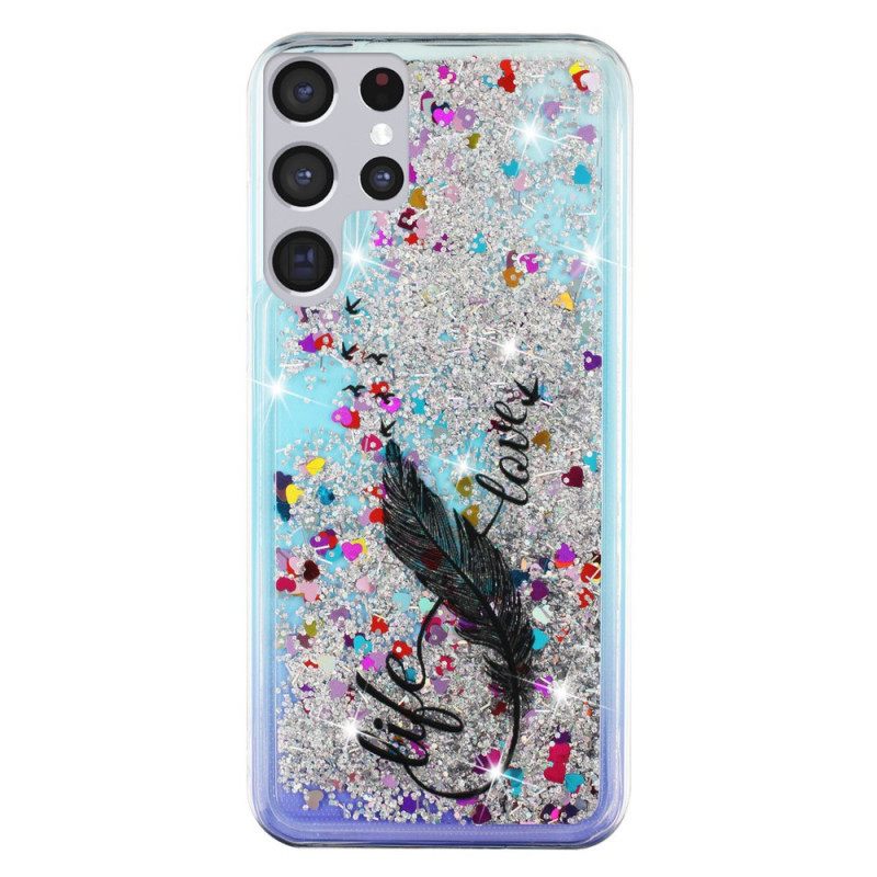 Case Samsung Galaxy S22 Ultra 5G Life & Love Glitter