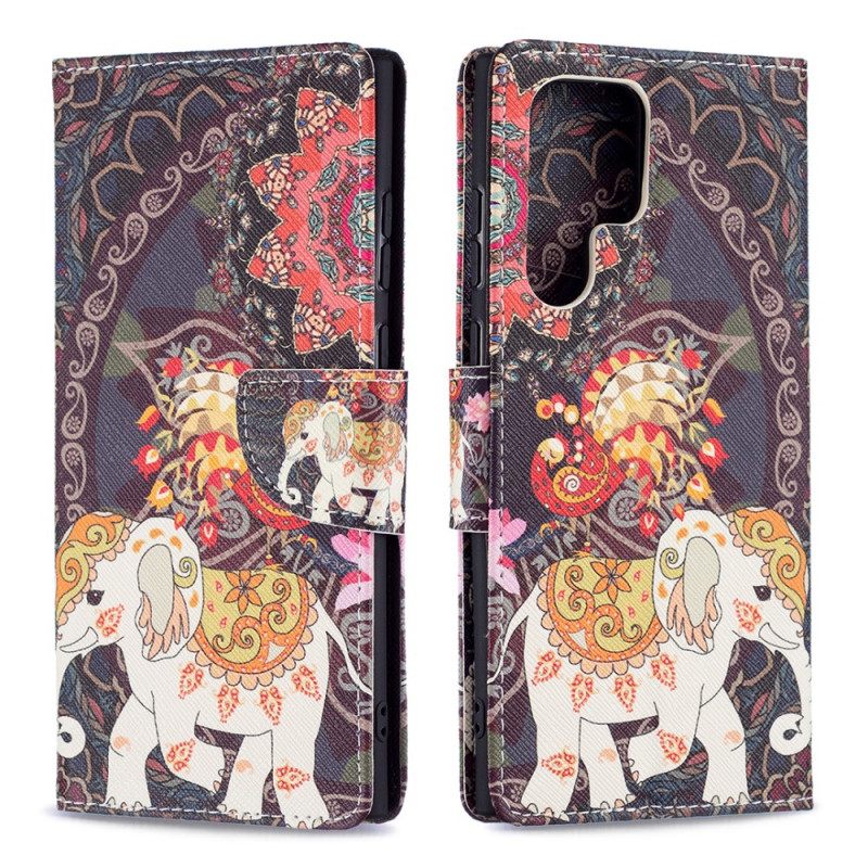 Flip Case Samsung Galaxy S22 Ultra 5G Intian Norsu