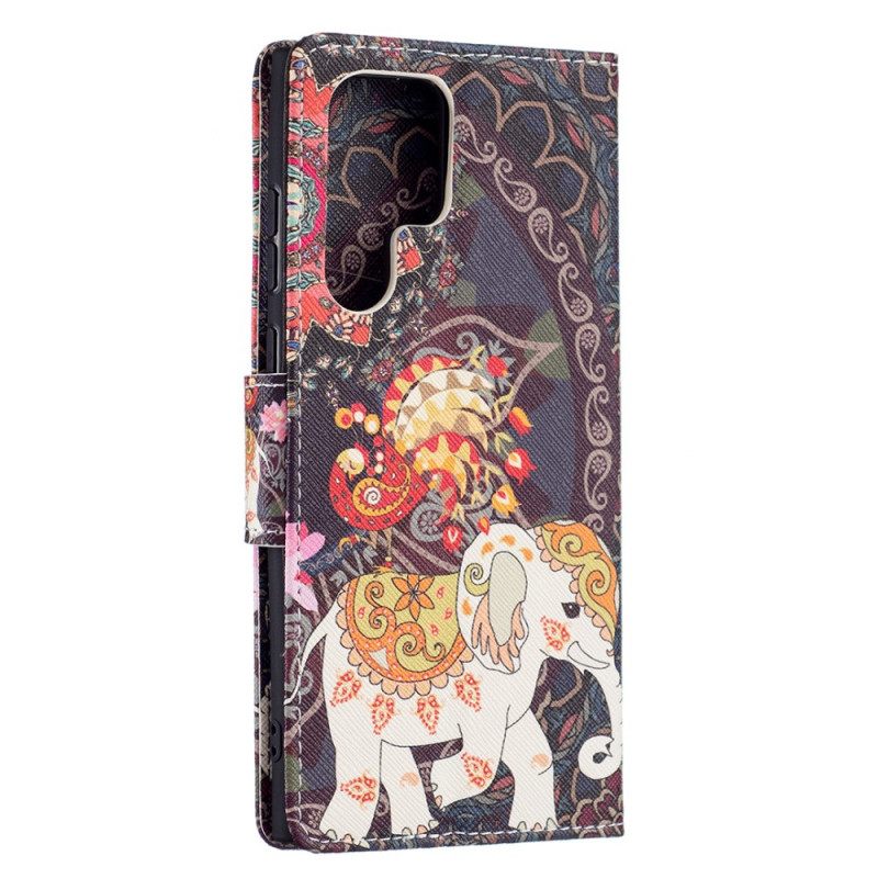Flip Case Samsung Galaxy S22 Ultra 5G Intian Norsu