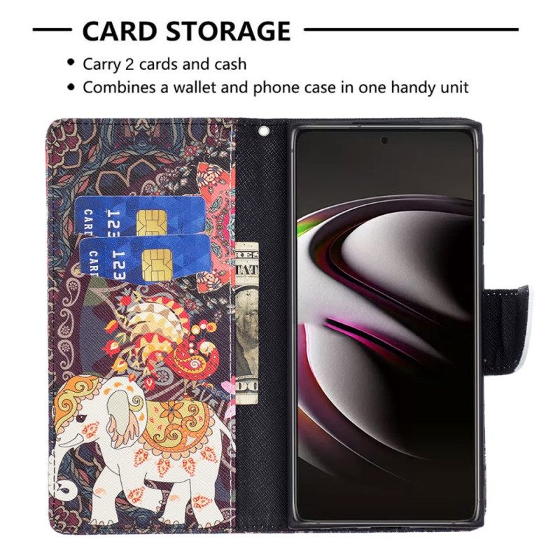 Flip Case Samsung Galaxy S22 Ultra 5G Intian Norsu