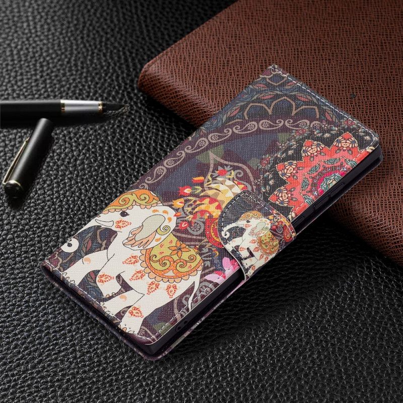 Flip Case Samsung Galaxy S22 Ultra 5G Intian Norsu