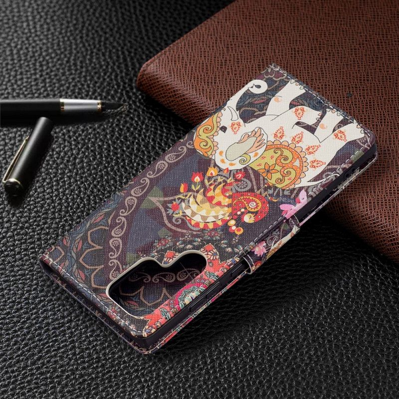 Flip Case Samsung Galaxy S22 Ultra 5G Intian Norsu