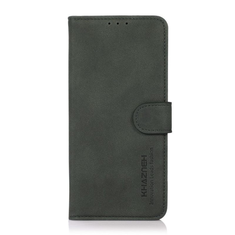 Flip Case Samsung Galaxy S22 Ultra 5G Khazneh Texture Leather Effect