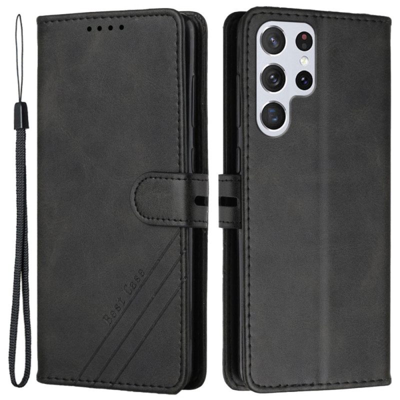 Kotelot Samsung Galaxy S22 Ultra 5G Faux Leather Best Case