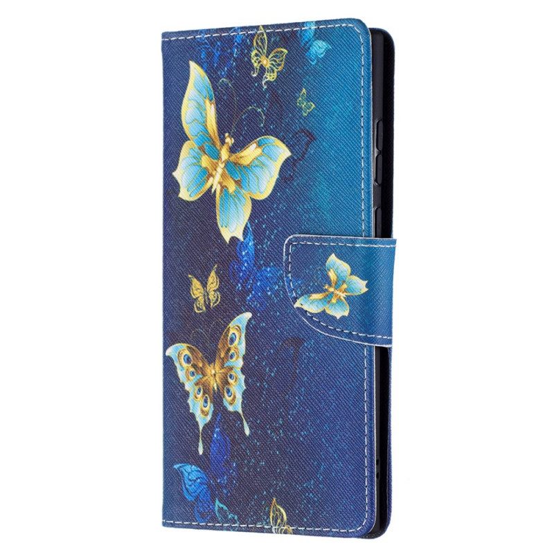 Kotelot Samsung Galaxy S22 Ultra 5G Golden Butterflies