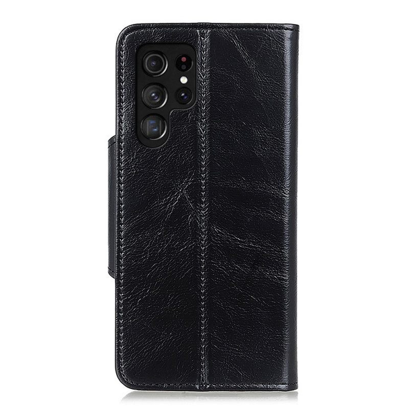 Kotelot Samsung Galaxy S22 Ultra 5G Keinonahkapatenttipainike Khazneh