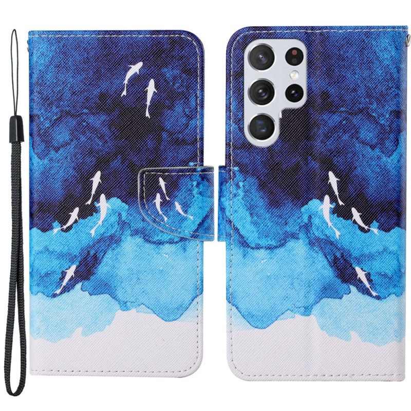 Kotelot Samsung Galaxy S22 Ultra 5G Sea Kaulanauhalla