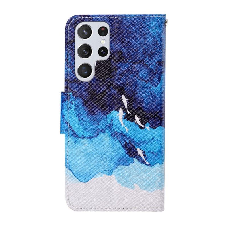 Kotelot Samsung Galaxy S22 Ultra 5G Sea Kaulanauhalla