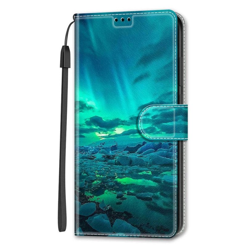Kotelot Samsung Galaxy S22 Ultra 5G Suojaketju Kuori Lanyard Maisema
