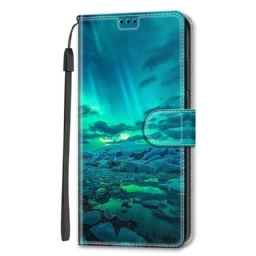 Kotelot Samsung Galaxy S22 Ultra 5G Suojaketju Kuori Lanyard Maisema