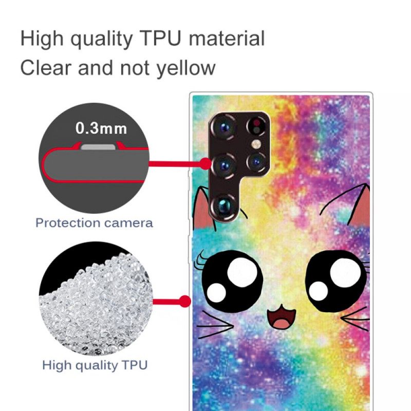 Kuori Samsung Galaxy S22 Ultra 5G Cat Cartoon