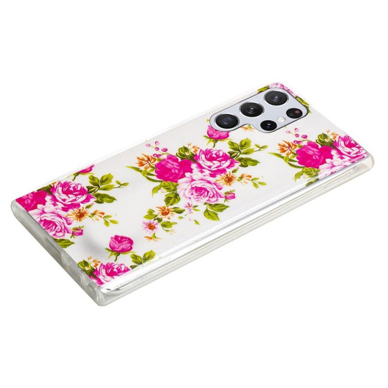 Kuori Samsung Galaxy S22 Ultra 5G Fluorescent Liberty Flowers