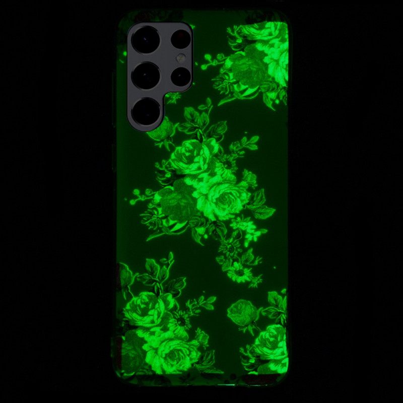 Kuori Samsung Galaxy S22 Ultra 5G Fluorescent Liberty Flowers