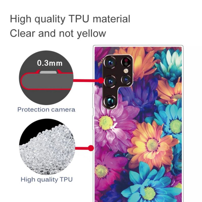 Kuori Samsung Galaxy S22 Ultra 5G Joustavat Kukat