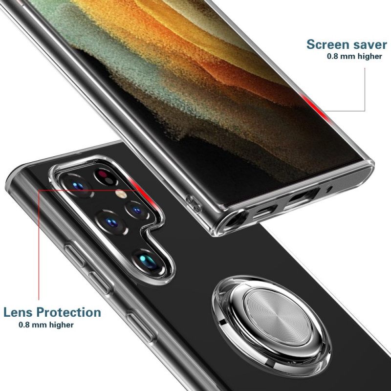 Kuori Samsung Galaxy S22 Ultra 5G Läpinäkyvä Rengastuella
