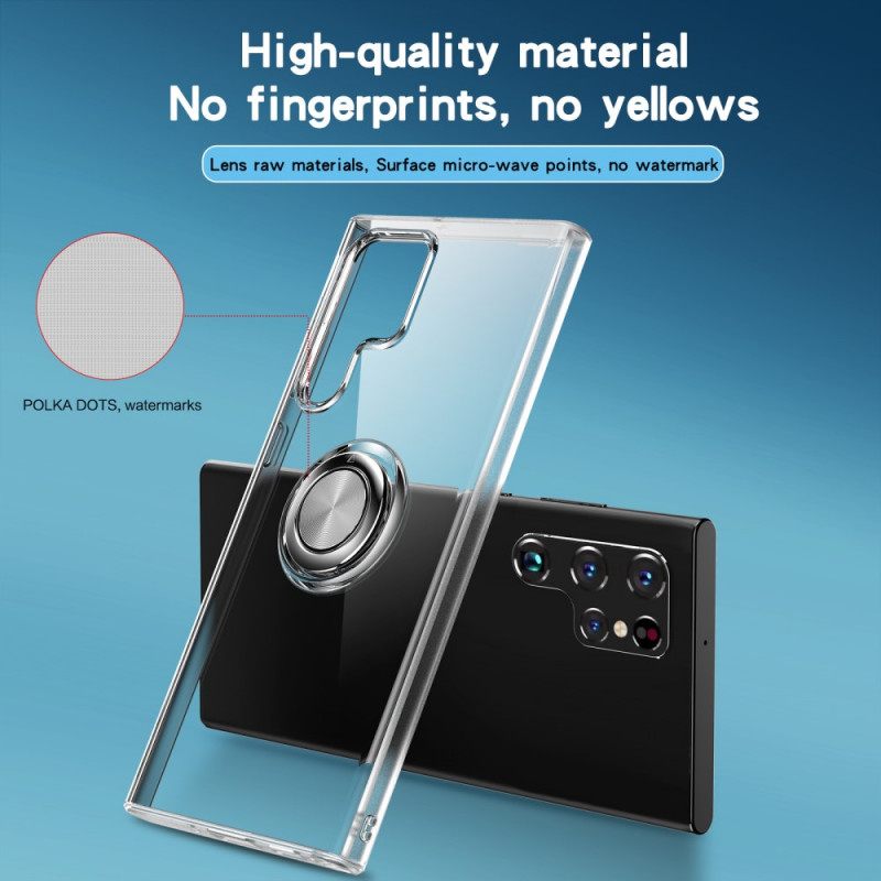 Kuori Samsung Galaxy S22 Ultra 5G Läpinäkyvä Rengastuella