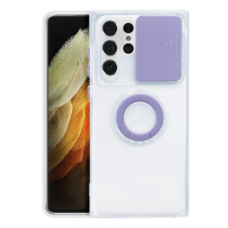 Kuori Samsung Galaxy S22 Ultra 5G Rengastuki Ja Linssisuoja